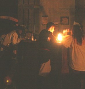 People gathered in the tavern