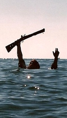 Pirate sinking in water 2