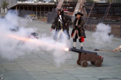 Cannon firing!