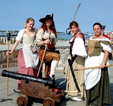 All Girl's Cannon Crew Posing