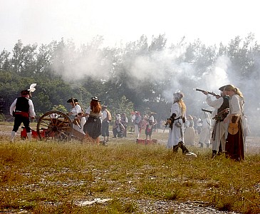 Pirate cannons and weapons