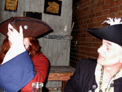 Jessi in MD's hat, Stynky in Jessi's hat