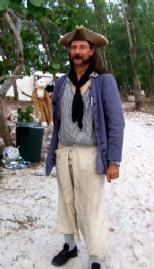 Patrick Hand holding Lob at arm's length