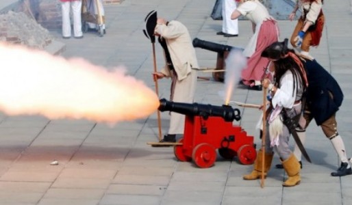 Cannon firing!