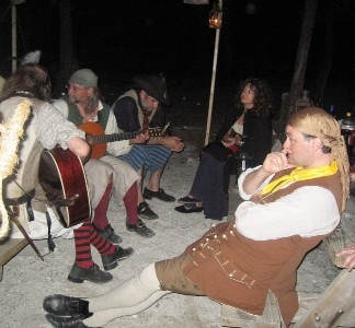 Mission stretched out listenign to the music