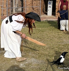 Barbara prodding Oreo 1