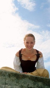 Ashly on the fort wall