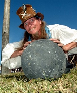 Chrispy preparing to roll a cannon ball