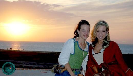 Mae, Brig and the lovely sunset
