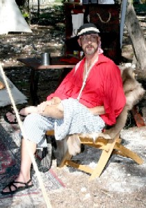 Willie Wobble resting comfortably on a camp chair