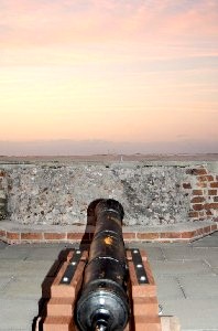 Cannon at sunset