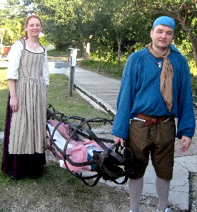 Jessi and Mission carrying Becky