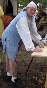 Cannibal Chrispy in period clothes