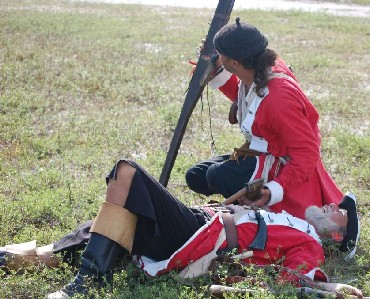 Wounded redcoat