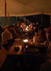 Right side of the empty table