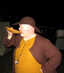 William drinking from a dish