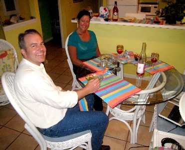 Shay and madPete at table