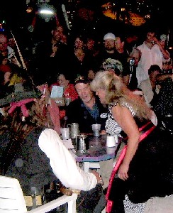 Girl putting it all on the scales