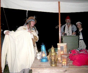 Chrispy auctioning a shirt