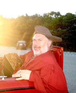 Beowulf catching the breeze in the rumble seat