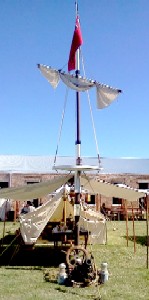 DB's wrecker camp with ginormous flag pole