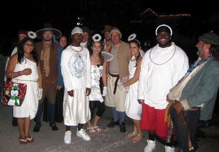 Posing with the angels