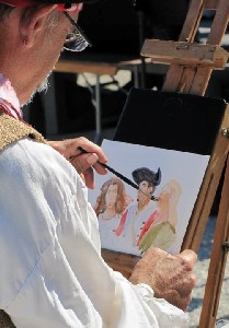 Don Maitz applying the brush