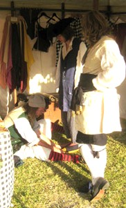 Greg fitting Anna with new shoes