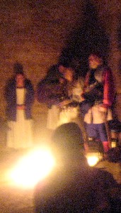 Harry telling a fort ghost story