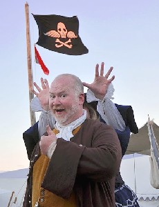 William Red Wake and his Mercury Flag
