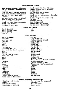 The English list of insults