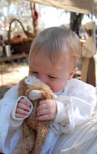 Hamish taking a bite of Lob