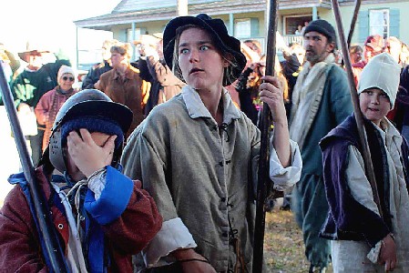 People looking on in horror