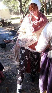 Red Jessi in pirate fleece pants