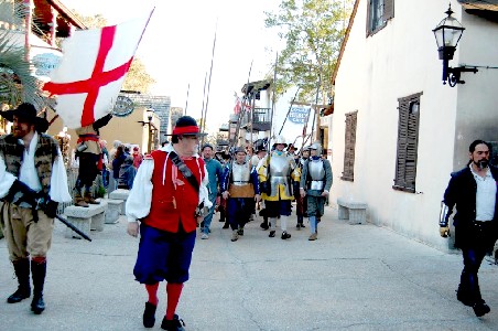 The buccanner forces enter the street