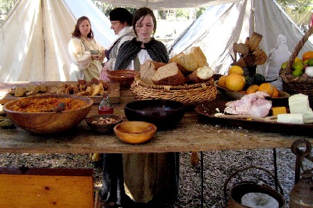 Gretchen preparing food