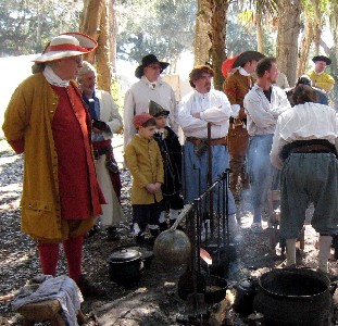 People listening to the battle plan