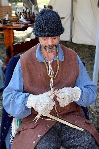 Willie Wobble engaging in knot tying