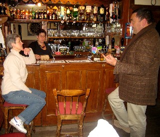 Debbie, Sharon and Gareth in the Olde Tavern