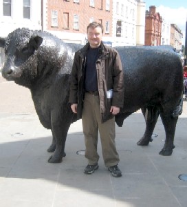 Mission with the Hereford Bull Statue