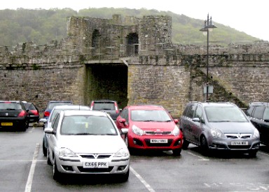 Parking Lot and Wall